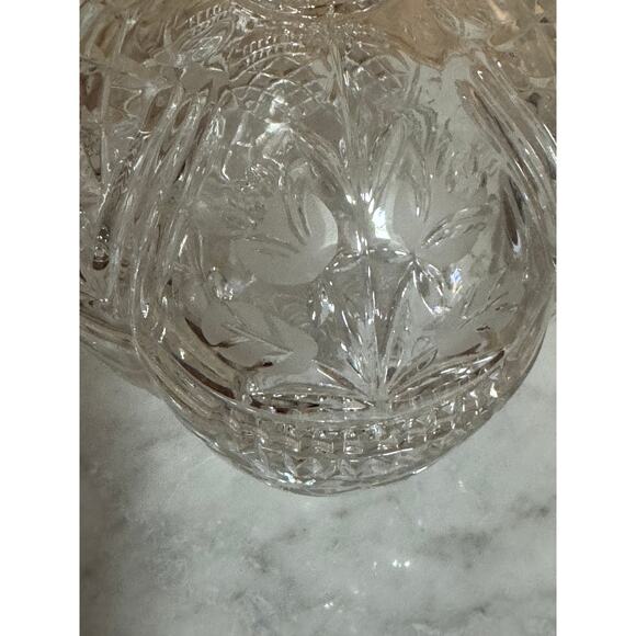 Vintage Cut Crystal Covered Footed Candy Dish - Picture 12 of 13